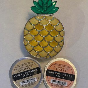 New Pineapple fragrance holder with two NWT scents